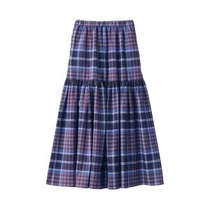 **SOLD** MUJI Madras Check Flared Skirt size XS NWT